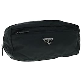 Prada-PRADA Clutch Bag Nylon Black Auth am5577-Black