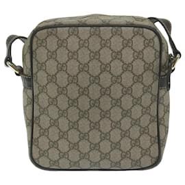 Gucci-GUCCI GG Supreme Shoulder Bag PVC Leather Beige 233268 Auth ki3994-Beige