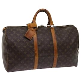Louis Vuitton-Louis Vuitton-Monogramm Keepall 50 Boston Bag M.41426 LV Auth 64151-Monogramm