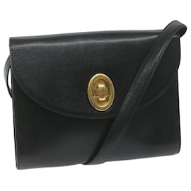 Christian Dior-Christian Dior Shoulder Bag Leather Black Auth bs11007-Black