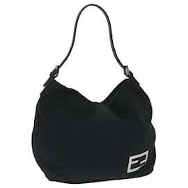 Fendi-FENDI Shoulder Bag Nylon Black Auth fm3013-Black