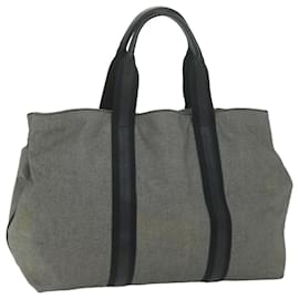 Autre Marque-BOTTEGAVENETA Einkaufstasche Canvas Grau Auth bs11029-Braun