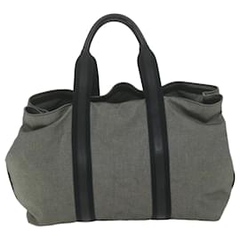 Autre Marque-BOTTEGAVENETA Einkaufstasche Canvas Grau Auth bs11029-Braun