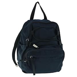 Prada-PRADA Backpack Nylon Navy Auth 61882-Navy blue