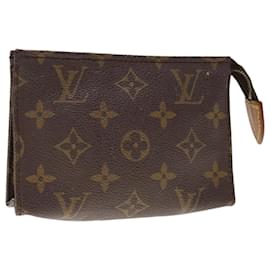 Louis Vuitton-Louis Vuitton Monogram Poche Toilette 15 Bolsa M47546 Autenticação de LV 66244-Monograma