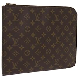 Louis Vuitton-LOUIS VUITTON Monogram Poche Document Briefcase M53400 LV Auth 66470-Monogram