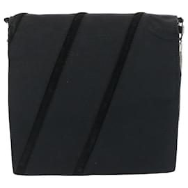 Gianni Versace-Gianni Versace Shoulder Bag Canvas Black Auth bs12044-Black