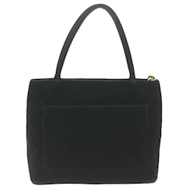 Chanel-CHANEL Materasse Tote Bag Velour Standard Schwarz CC Auth am5812-Schwarz