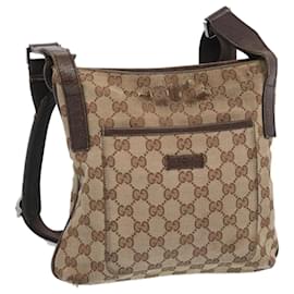 Gucci-GUCCI GG Canvas Shoulder Bag Beige 122798 auth 66497-Beige
