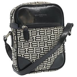 Balenciaga-BALENCIAGA Shoulder Bag Canvas Beige Auth bs12164-Beige