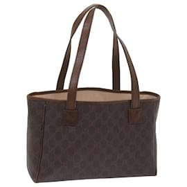 Gucci-GUCCI GG Supreme Tote Bag PVC Leather Brown 264221 Auth ep3283-Brown