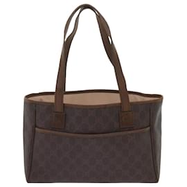 Gucci-Sacola GUCCI GG Supreme PVC Couro Marrom 264221 Ep de autenticação3283-Marrom