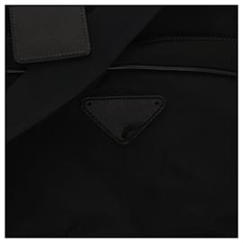 Prada-PRADA Capa de vestuário em nylon 2caminho Black Auth bs12011-Preto