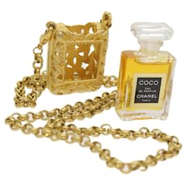 Chanel-CHANEL Perfume Necklace Gold Tone CC Auth yk10532-Other