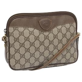 Gucci-GUCCI GG Supreme Shoulder Bag PVC Beige Auth ep3229-Beige