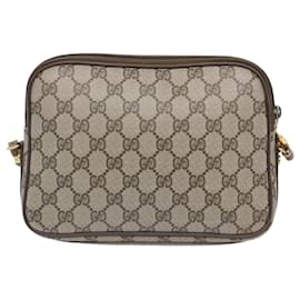 Gucci-GUCCI GG Supreme Shoulder Bag PVC Beige Auth ep3229-Beige
