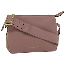 Burberry-BURBERRY Shoulder Bag Leather Pink Auth ep3266-Pink