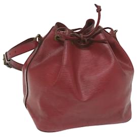 Louis Vuitton-LOUIS VUITTON Epi Petit Noe Shoulder Bag Red M44107 LV Auth 64342-Red