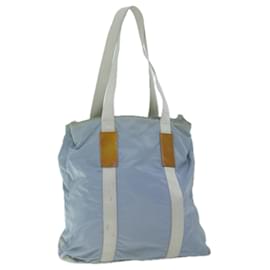 Prada-PRADA Tote Bag Nylon Bleu Clair Auth 64480-Bleu clair
