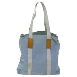 Prada-PRADA Tote Bag Nylon Bleu Clair Auth 64480-Bleu clair