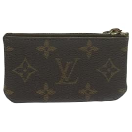 Louis Vuitton-Bolsa Moeda M LOUIS VUITTON Monograma Pochette Cles M62650 Autenticação de LV 64509-Monograma