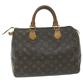 Louis Vuitton-Louis Vuitton Monogram Speedy 30 Hand Bag M41526 LV Auth 64579-Monogram