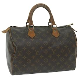 Louis Vuitton-Louis Vuitton Monogram Speedy 30 Bolso de mano M41526 LV Auth 64245-Monograma