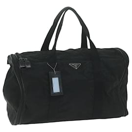 Prada-PRADA Boston Bag Nylon Black Auth ar11315-Black