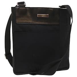 Gucci-GUCCI Shoulder Bag Canvas Black 019 0348 Auth ar10660-Black