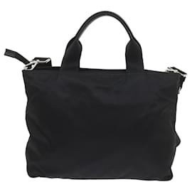 Prada-Prada Hand Bag Nylon 2way Black Auth ki3693-Black