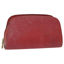 Louis Vuitton-LOUIS VUITTON Epi Dauphine PM Pouch Red M48447 LV Auth th4216-Red