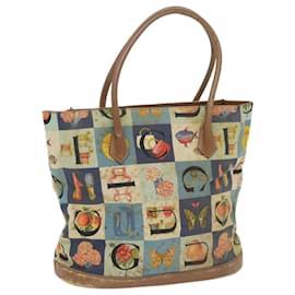 Gucci-GUCCI Tote Bag Toile Multicolore Auth ti1331-Multicolore