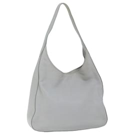 Prada-PRADA Shoulder Bag Leather Gray Auth ar11288-Grey