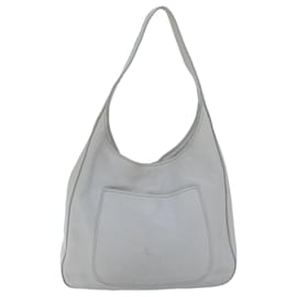 Prada-PRADA Shoulder Bag Leather Gray Auth ar11288-Grey
