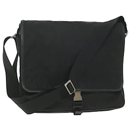 Prada-PRADA Shoulder Bag Nylon Black Auth ar10484-Black
