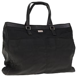Gucci-GUCCI Tote Bag Canvas Black 153213 auth 64601-Black