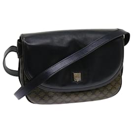 Céline-CELINE Macadam Canvas Bolsa de Ombro Lona Revestida Bege Azul Marinho Autorização11292-Bege,Azul marinho