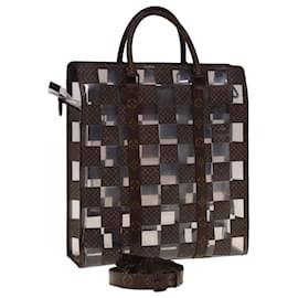 Louis Vuitton-Bolsa de mão LOUIS VUITTON Monogram Chess Sac Plat 2maneira M20866 Autenticação de LV 64776-Monograma