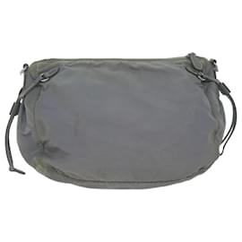 Prada-PRADA Borsa a Spalla Nylon Grigio Auth 64759-Marrone