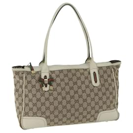 Gucci-GUCCI GG Canvas Web Sherry Line Tote Bag Beige Rouge Vert 177052 auth 64768-Rouge,Beige,Vert