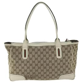 Gucci-GUCCI GG Canvas Web Sherry Line Tote Bag Beige Red Green 177052 auth 64768-Red,Beige,Green