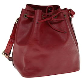 Louis Vuitton-Bolsa de ombro LOUIS VUITTON Epi Petit Noe vermelha M44107 Autenticação de LV 62508-Vermelho