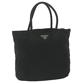 Prada-PRADA Hand Bag Nylon Black Auth bs11136-Black