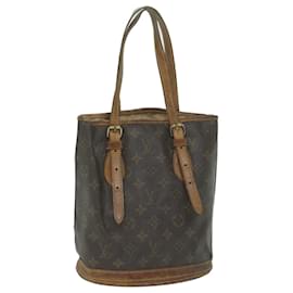 Louis Vuitton-LOUIS VUITTON Monogram Bucket PM Shoulder Bag M42238 LV Auth ar11073-Monogram