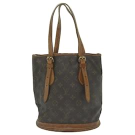 Louis Vuitton-LOUIS VUITTON Monogram Bucket PM Borsa a tracolla M42238 LV Auth ar11073-Monogramma