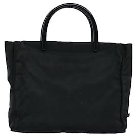 Prada-PRADA Hand Bag Nylon Black Auth ar11077-Black