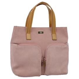 Gucci-GUCCI Hand Bag Suede Pink 002 1080 Auth ar11130-Pink