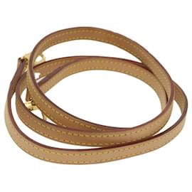 Louis Vuitton-LOUIS VUITTON Shoulder Strap Leather 45.7"" Beige LV Auth am5217-Beige