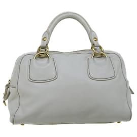 Miu Miu-Miu Miu Hand Bag Leather White Auth bs9198-White