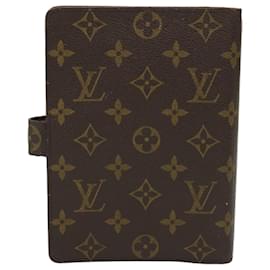 Louis Vuitton-LOUIS VUITTON Monogramm Agenda MM Tagesplaner Cover R20105 LV Auth 56895-Monogramm